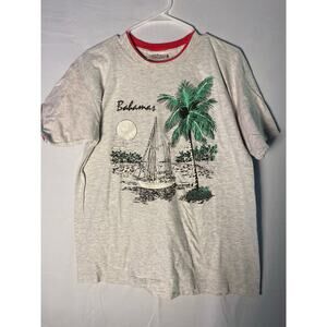 Star Time The Bahamas Vacation Gray Red Double Lined Shirt Crewneck Mens Size XL